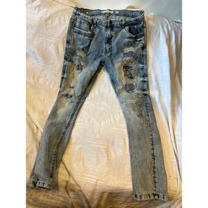 Evolution InDesign Distressed Slim Jeans Mens 34x32